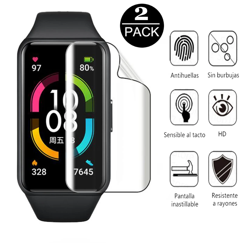 

2PCS Honor band 6 Full Cover Soft Hydrogel Protective Film For Huawei Honor band 6 Screen Protector Not Tempered Glass