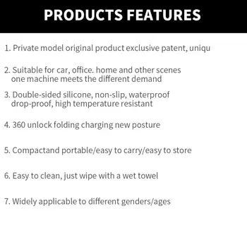 

Vehemo 15W Phone Charger Pad Phone Charger Mat Adjustable Non-Slip for Charging Mount Car Phone Charger QI Wireless Automobile