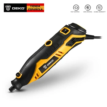 

DEKO Multi-Function Rotary Tool,Mini Variable Speed Rotary Grinder,6-Speed,Soft silicone material,With wrench,2 polishing heads