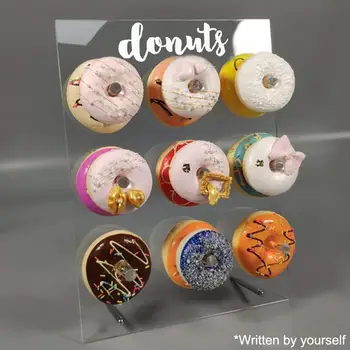 

9 Pillars Donut Stand Doughnut Stand Clear Acrylic Stand Donut Wall Display Board For Birthday Wedding Event Table Decor Party