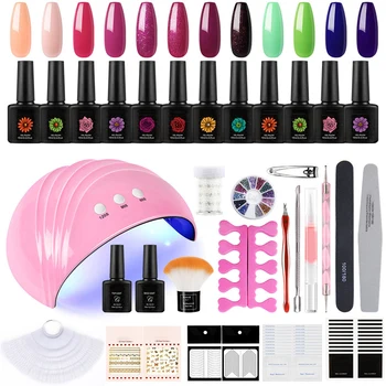

Nail Art Manicure Tool Set 24W USB Charging Nail Dryer Curing Light Nail Stickers UV / LED Nail Polish Top And Base Coat