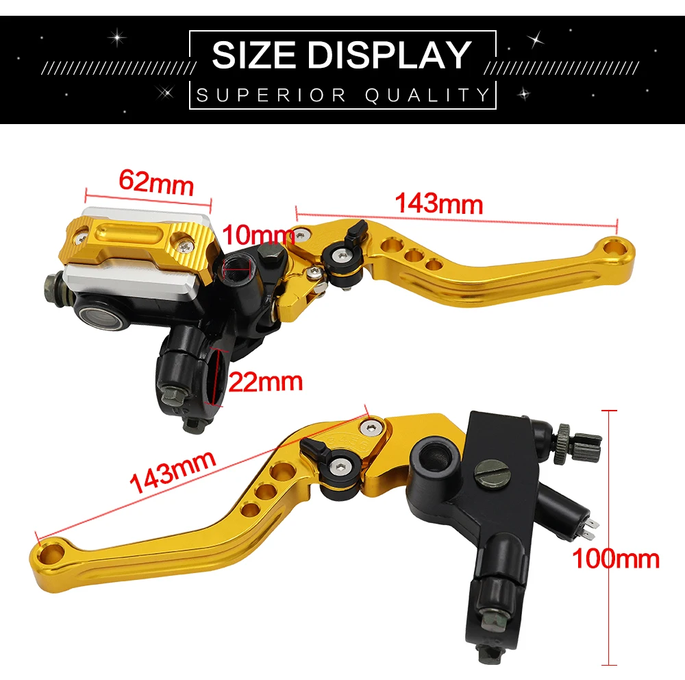 Apropriado para Honda Bomba de Embreagem de Freio Yamaha Motocicleta Haste Cilindro Mestre Hidráulico Acessórios 7 - 8 14mm Cnc 2 cordas e cabos