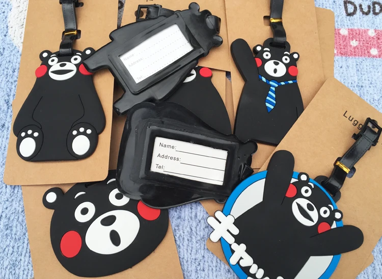 1 шт. Kumamon KT Cat Аниме туристический бренд багажная бирка на чемодан ID адрес портативный держатель тегов багажные ярлыки Новинка