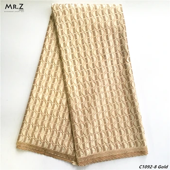 

Mr.Z 2020 Nigeria Lace Fabric Gold Color African Voile Lace Fabric High Quality Polish Lace Fabric Cotton Swiss Voile Lace