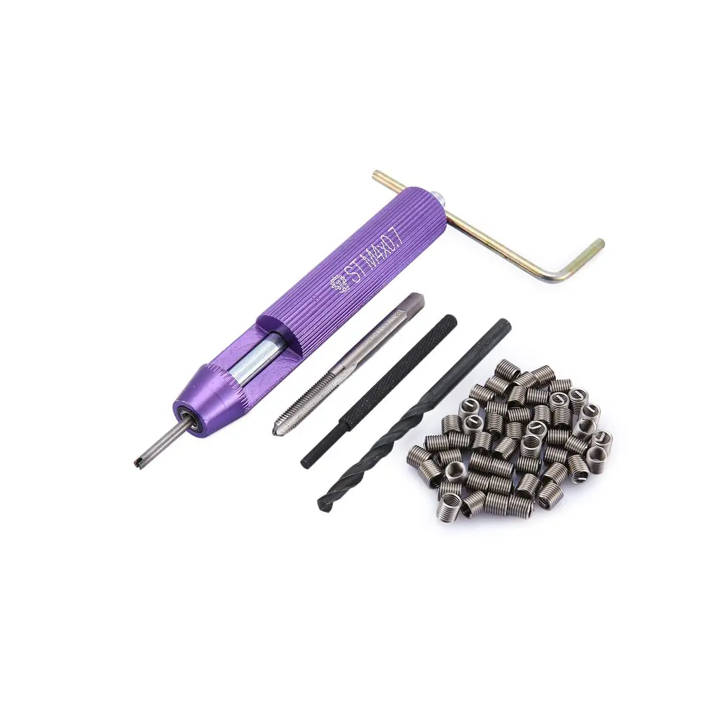 

M4 Stainless Steel Wire Thread Insert Combination Tool Set Thread Repair Tool Kit Screw Thread Insert Set with Wrench Drill