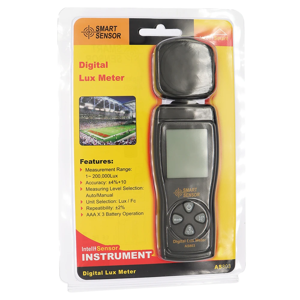 AS803 Luxmeter Digital Light Meter Lux Meter Photometer uv Meter UV Radiometer LCD Illuminometer Photometer Luminance Tester 4