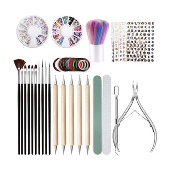 

1 Set Nail Art Tool Paintbrush Nail Art Sticker Nail Dust Brush Nail File Tool Manicure Accessories