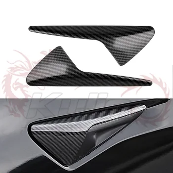 

Side Markers Turn Signal Covers Carbon Fiber Side Camera Fender Overlay Direct 2pcs For Tesla Model 3 X S