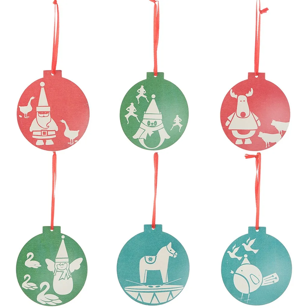 Merry Christmas DIY граффити круглые деревянные висячие украшения мини Санта Клаус Лось снеговик дерево колокольчики украшения navidad F93