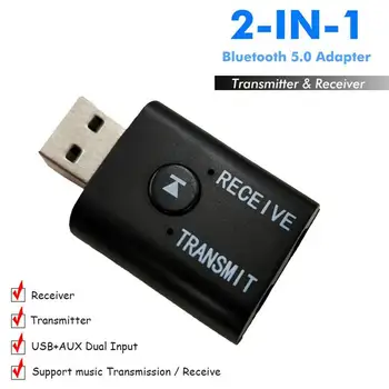 

Mini Wireless Bluetooth Receiver Adapter 5.0 Audio Transmitter Stereo Bluetooth Dongle AUX USB 3.5mm For Laptop TV PC Car Kit