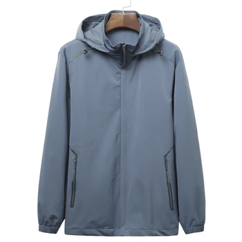 

new plus size 8XL 7XL 6XL 5XL Brand Clothing Spring Autumn Youth Men Coat With Hat Zipper Large Size Jacket