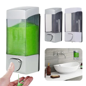 

Manual Liquid Soap Dispenser Wall Mounted for Bathroom Kitchen Plastic Shower Gel Detergent Shampoo Bottle Bathing Accessories