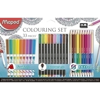 

Marker fiber mapped GRAPH PEPS KIT MANDALA 33 PCs 10x FINE POINT 10x BRUSH 12x pencils DUO 1x sharpener