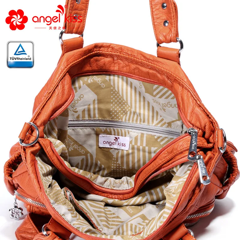 Женские сумочки с эффектом потертости Angelkiss брендовые сумки через плечо из