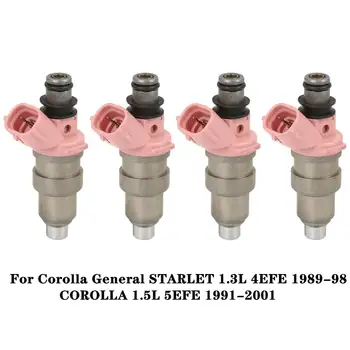 

4X Fuel Injector for Corolla General STARLET 1.3L 4EFE 89~98 COROLLA 1.5L 5EFE 91~01 Fuel Injector 23209-11050 23250-11050