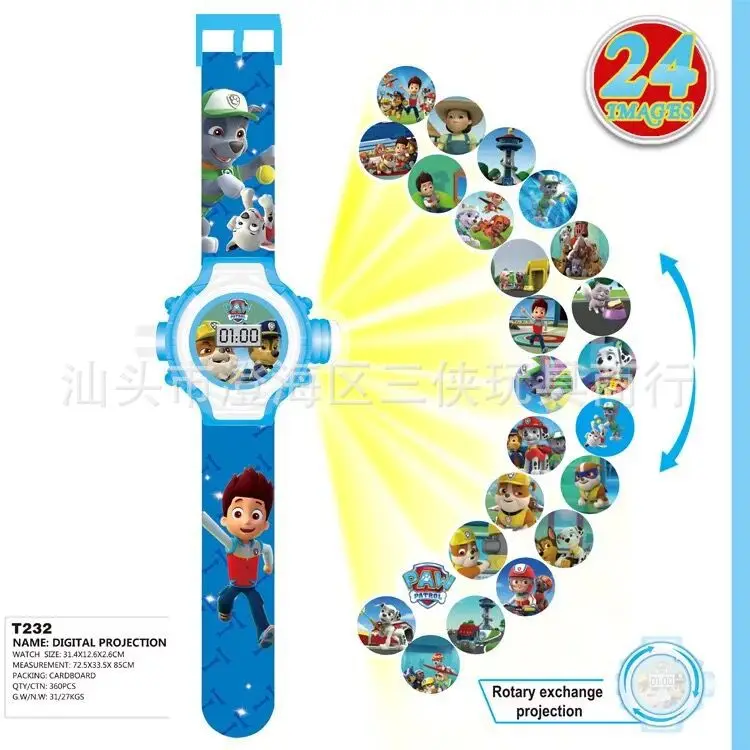 Стиль онлайн знаменитости Douyin Стиль Знаменитостей Social Person Doraemon Мстители мультфильм Анимация Дети проекционные часы 24