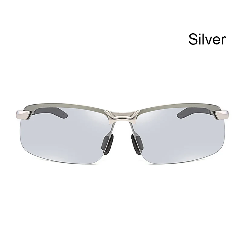 

Polarized Semi-Rimless Sunglasses Driver Riding Goggle Chameleon Change Color Glasses FDX99