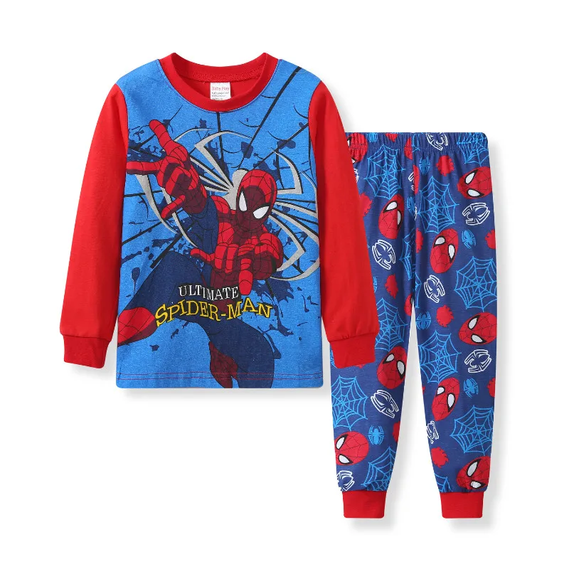 Kids Pyjamas Children Sleepwear Baby Pajamas Set Cartoon Mickey Minnie Cars Spiderman Boys Girl Pijamas Cotton Nightwear Clothes baby clothes boy