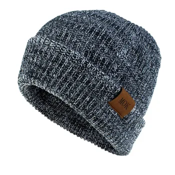 

New Arrival Winter Thick Hat For Men Simple Solid Color Knitting Wool Warm Comfortable Skullies&Beanies Outdoor Accessories #YL5