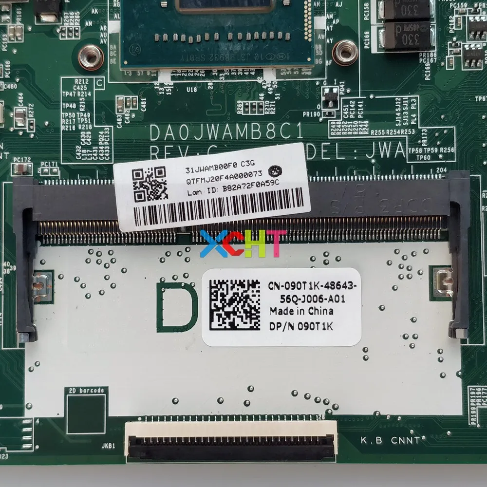wonderful  CN-090T1K 090T1K 90T1K DA0JWAMB8C1 w I3-3120M CPU N13P-GV2-S-A2 for Dell Vostro 5560 NoteBook PC La