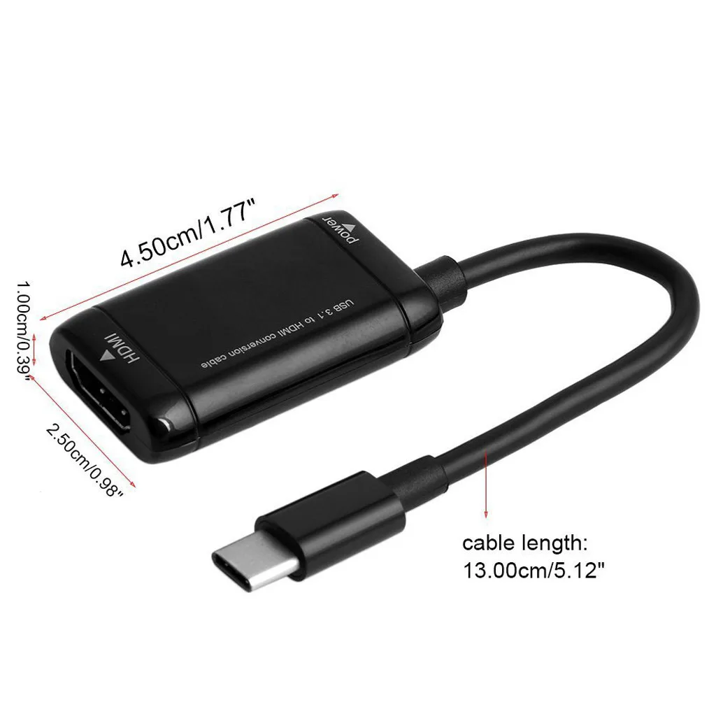 Горячая USB-C type C к HDMI адаптер USB 3,1 ТВ кабель для MHL Android телефон планшет для Chromebook Pixel Zen AiO