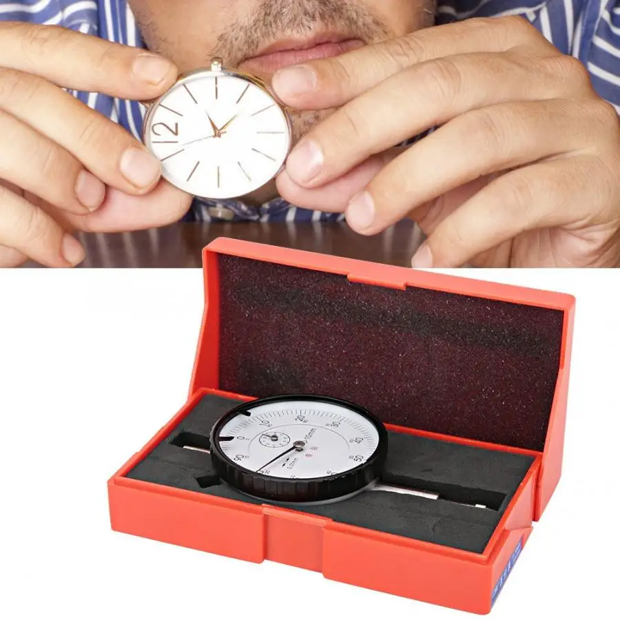 0-10mm/0.01mm High Accuracy Aluminum Alloy Dial Indicator Gauge Manual Measuring Tool Professional Watch Repair Tool Accessory l