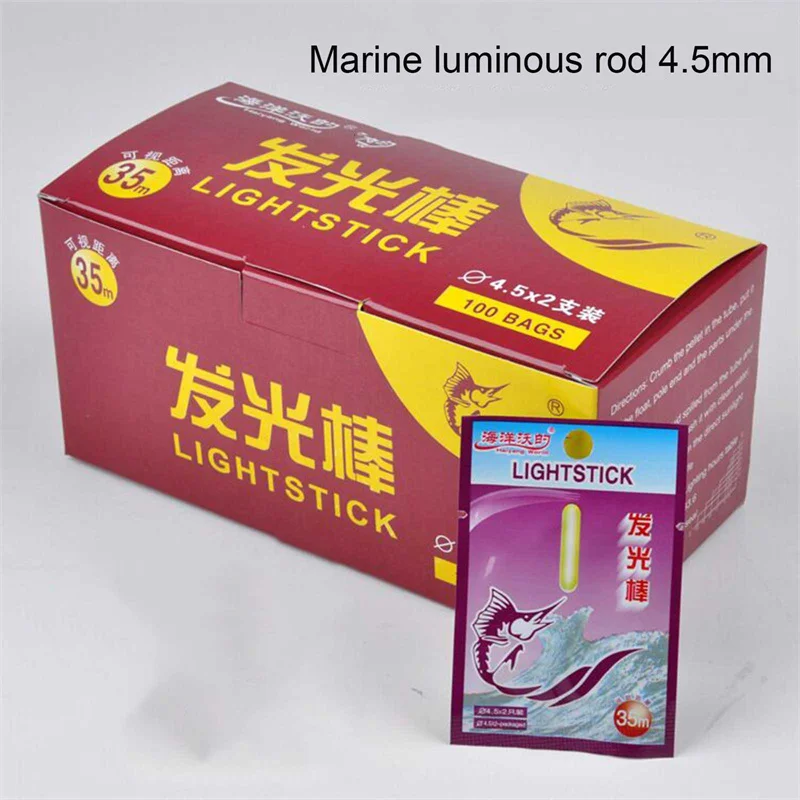 10Pack Practical Fishing LED Glow Sticks Fluorescent Rod Float  4.5mm fishing tool