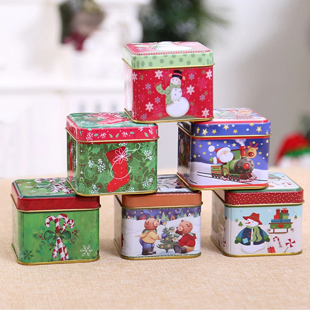 Рождественские коробки для конфет Санта Клаус снеговик лося классический дизайн Рождественская елка украшения Рождественские украшения для дома Navidad детская подарочная коробка