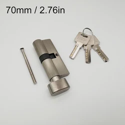 Ospon 70mm padrão euro perfil latão sólido cilindro chave 35x35 snkt com acabamento de escova de níquel, 3 chaves dos pces