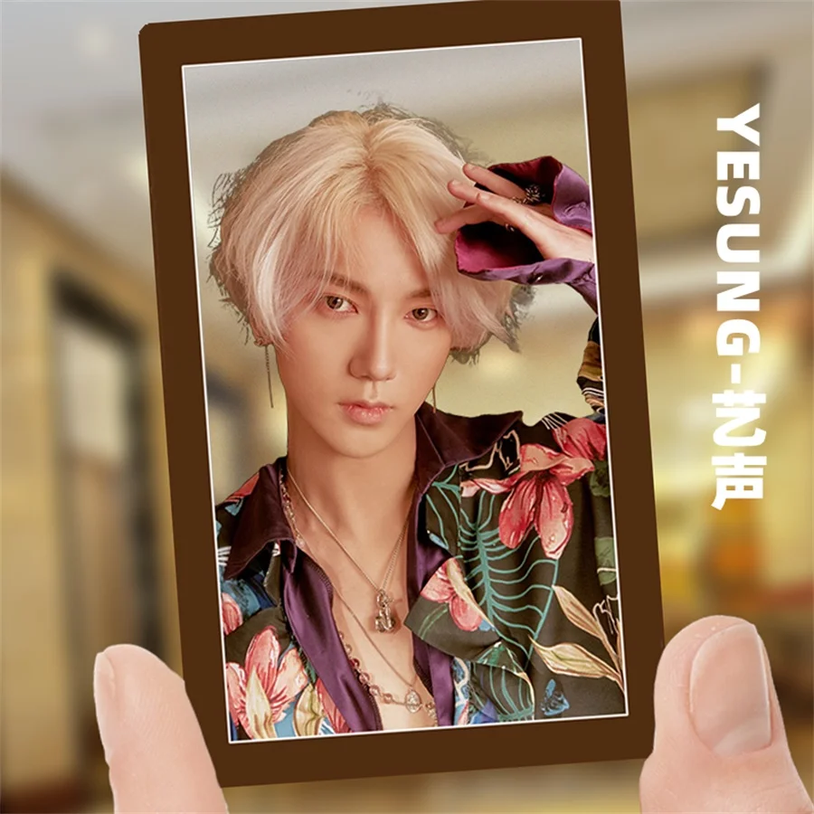 Kpop Super Junior воспроизведения из прозрачного ПВХ с фотографией донхэ Heechul Donghae HD коллективных Фотокарта - Цвет: Yesung