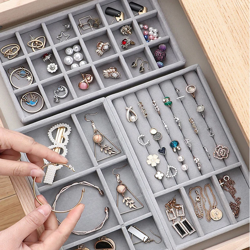 4 Styles Diy Bead Storage Organizer Drawer Storage Tray Soft Velvet  Jewellery Earring Necklace Pendant Bracelet Tray - Storage Boxes & Bins -  AliExpress