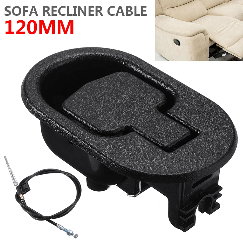 2xPlastic Sofa Recliner Release Handle Pressure Bar Pull Cable Chair+Switch Wire