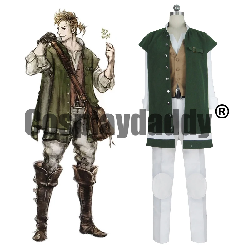 

Octopath путешественник Riverlands клирбрук аптека Alfyn Greengrass для косплэя из игры Косплэй костюм S002