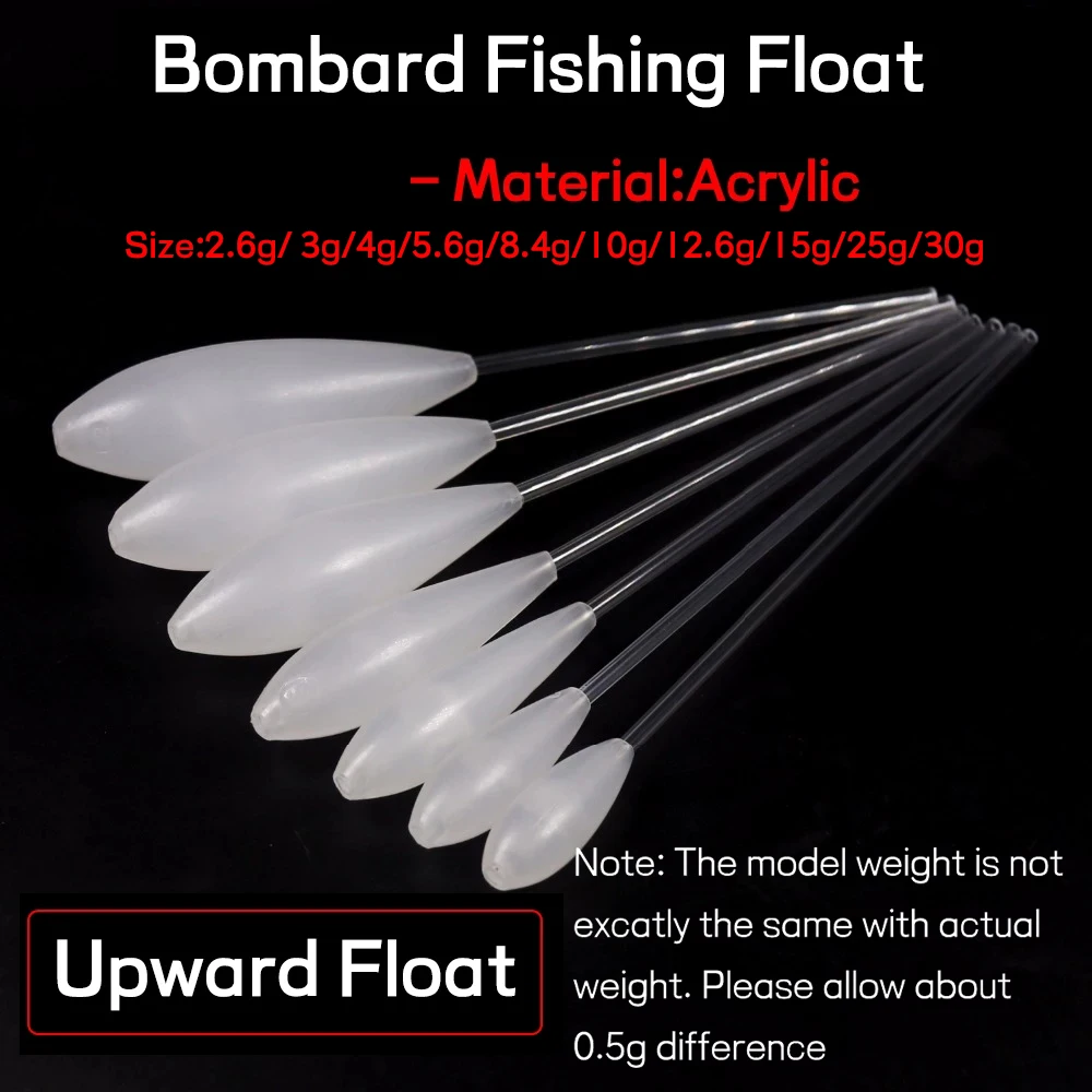 Wifreo Acrylic Bombarda Float Micro Bait Fishing Fly Casting Tool Micro Lure  Casting Float for Fly Fishing Use Spinning Rod