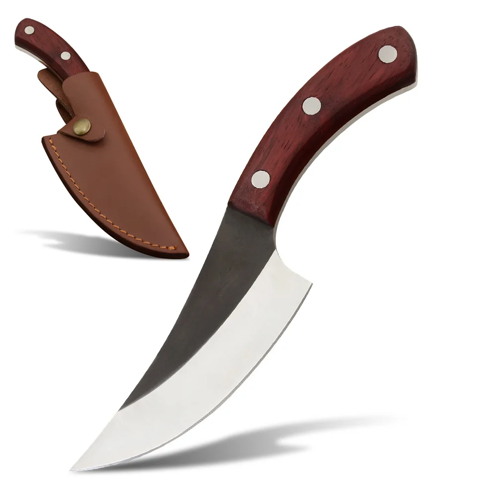 Handmade 5.5 inch Boning Knife Camping Serbian Forged Full Tang Sliced Chef Kitchen Butcher Leather Sheath Cover | Дом и сад