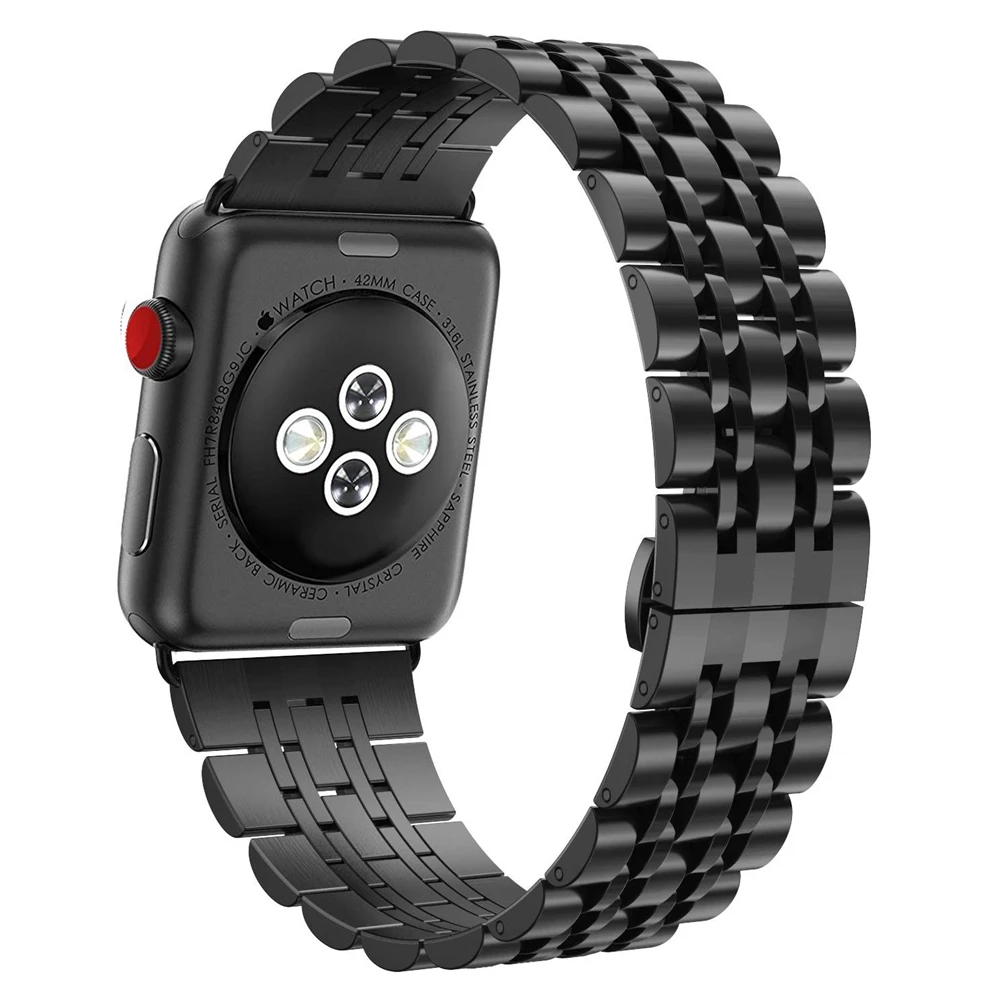 Ремешок для часов из нержавеющей стали apple Watch series 5 полос 44 мм Корреа деловой
