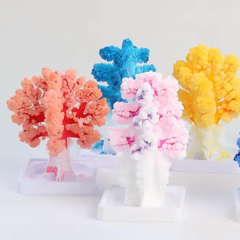

Magic Flowering paper tree Artificial Cherry Blossom Prop Crystal growing kit with growth solution for DIY Kids Education Toys