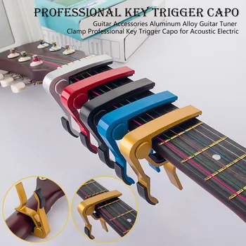 

High Quality Aluminium Alloy Metal New Guitar Capo Quick Change Clamp Key Acoustic Classic Guitar Capo For Tone Adjusting