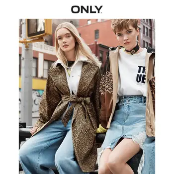 

ONLY Autumn Winter Women's Thin Leopard Print Trench Coat | 119336586
