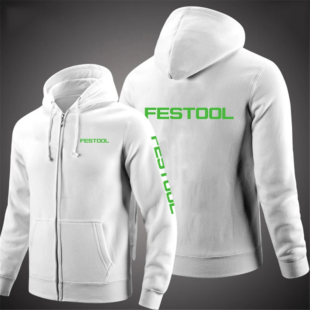 Mens Solid Color Zipper Hoodies Sweatshirts