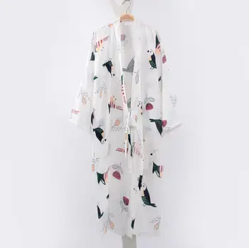 

New thin Robe Women Japanese Style bathrobe cotton gauze home Leisure wear Sauna sweat steamed clothes