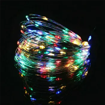 

Outdoor Decorative Lights Waterproof 20 50 100 LED Power Cord Copper Fairy Light String Party Warm White Decorative Lights