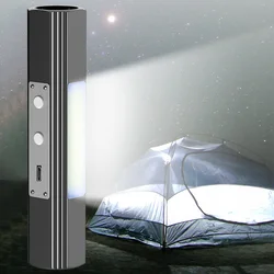 New LED multifunctional outdoor strong light USB charging T6 yellow lighting magnet lamp mini flashlight