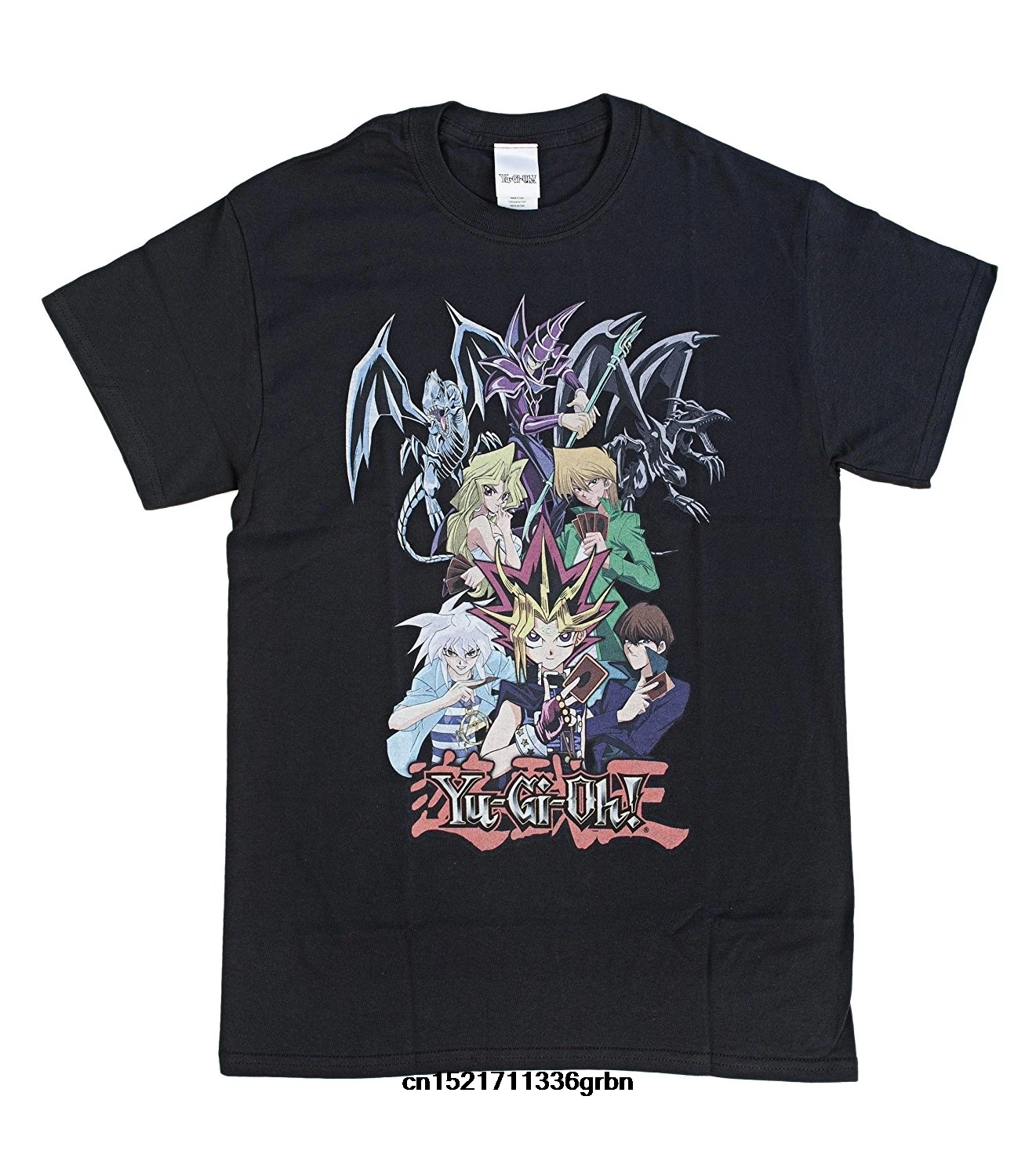 Мужская футболка Yu-Gi-Oh! Дуэль Монстры классика плакат Графический черный