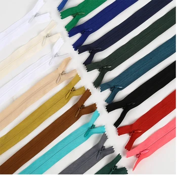 

10pcs Long Invisible Zippers DIY Nylon Coil Zipper For home textile Sewing grament auto lock zippers