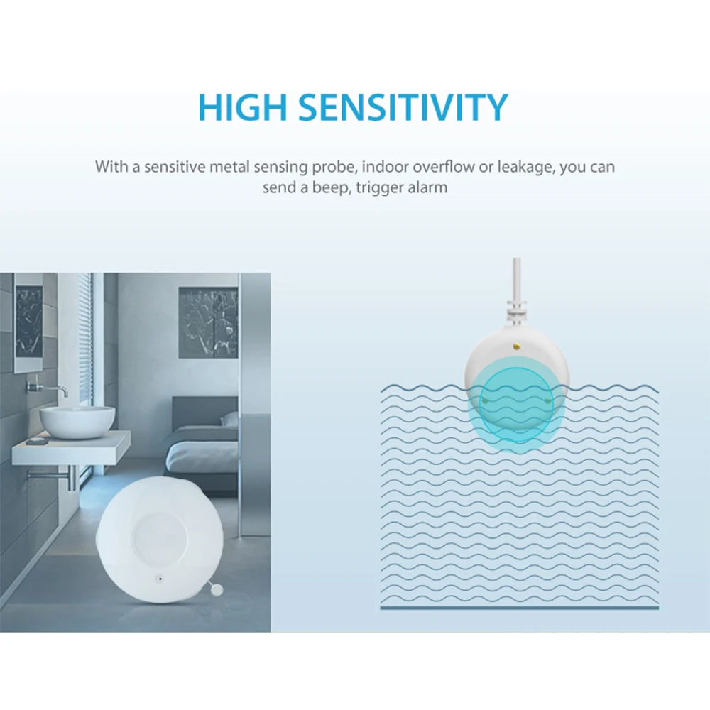 NEO COOLCAM Z wave Flood Water Leak Alarm Sensor Water Leakage Sensor Z-wave Sensor Alarm Home Automation System EU version