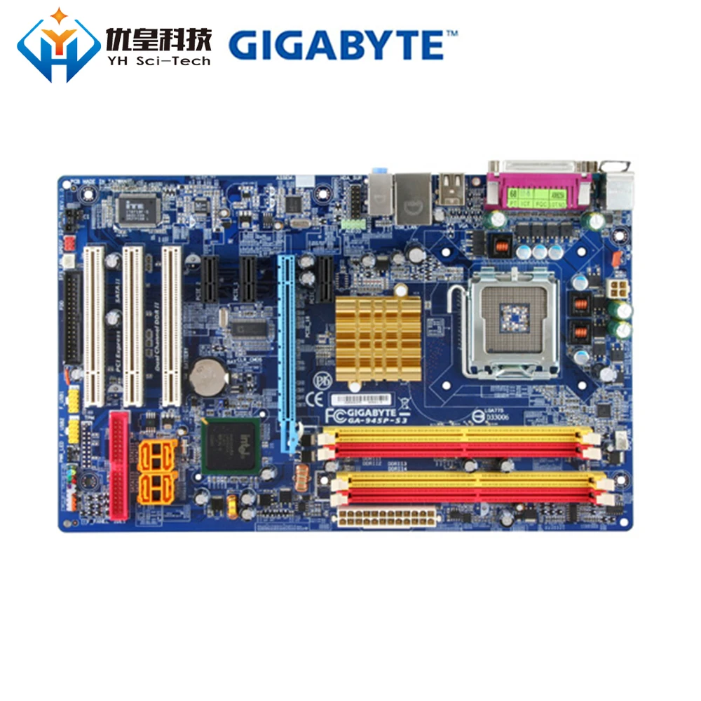 Оригинальная б/у настольная Материнская плата Gigabyte 945P-S3 945P LGA 775 Core 2 Duo/PentiumD DDR2 ATX