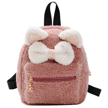 

Plush Bow Backpacks Women Harajuku Cute Bow-knot Itabags Travel School Bags for Teenager Girls Designer Ita Bag Bookbag Bolsa#25