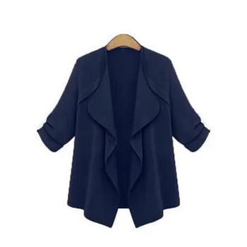 

Fashion Womens Autumn Spring Long Sleeve Loose Coat Cardigan Jackets Solid Color