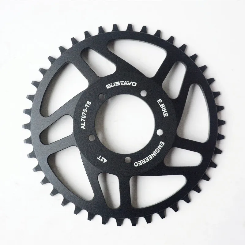 GUSTAVO E-bike Chainring Motorized Bicycle Chain Wheel 42-52T FOR BAFANG BBS/BBSHD Mid Drive Motor 250W 750W 1000W